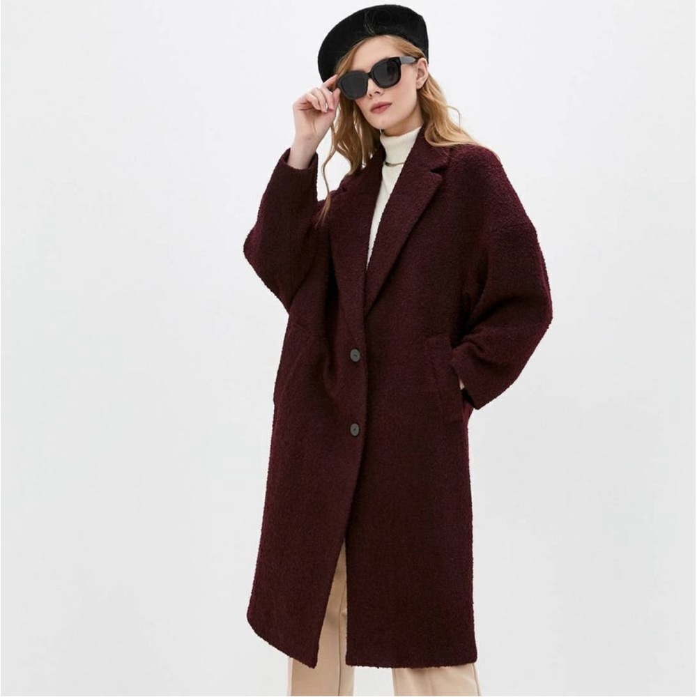 New with tag Mango burgundy Coat - Picture 4 of 16
